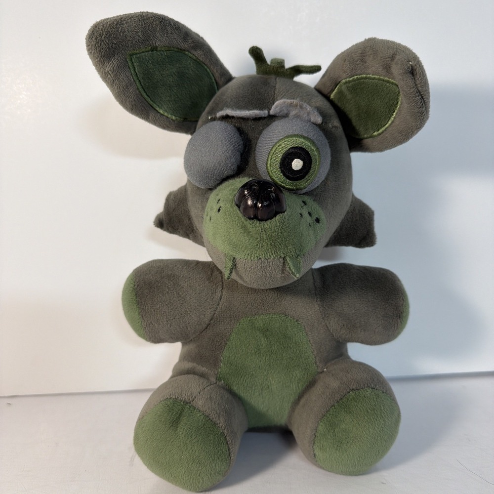 Five Nights at Freddy's Phantom Foxy Stuffed Plush Shiny Silvery Gray FNAF Pre-o